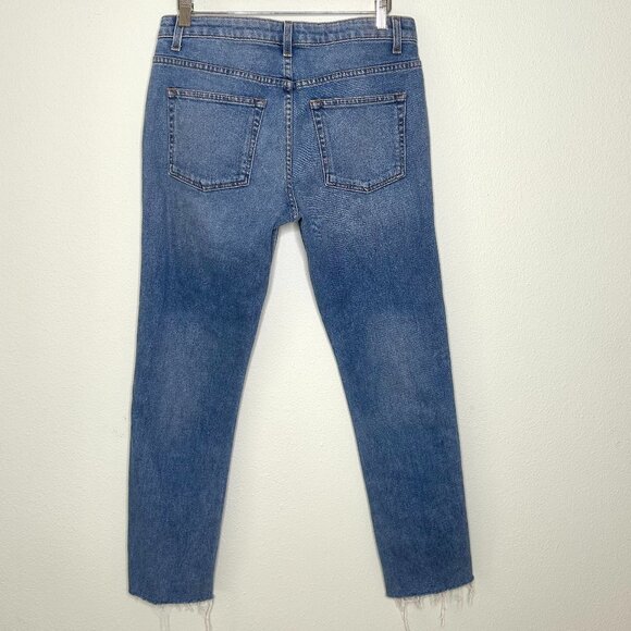 Khaite Alissa High-Rise Straight-Leg Denim in Blue Size 27 - Picture 3 of 10